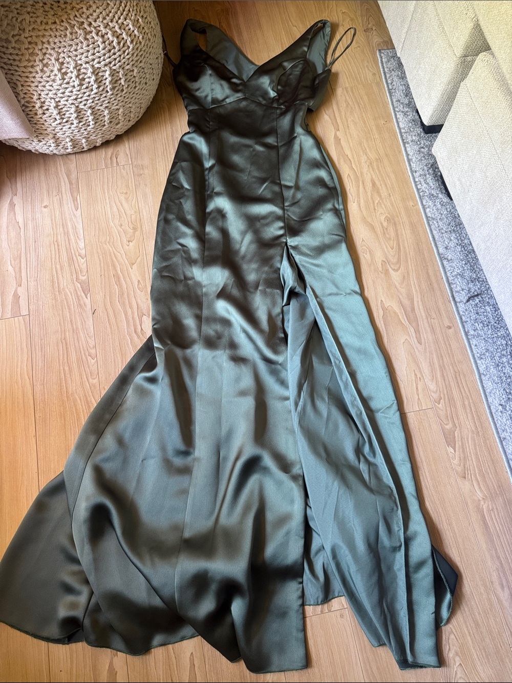 Amsale Olive Tiane Dress - Picture 1 of 7